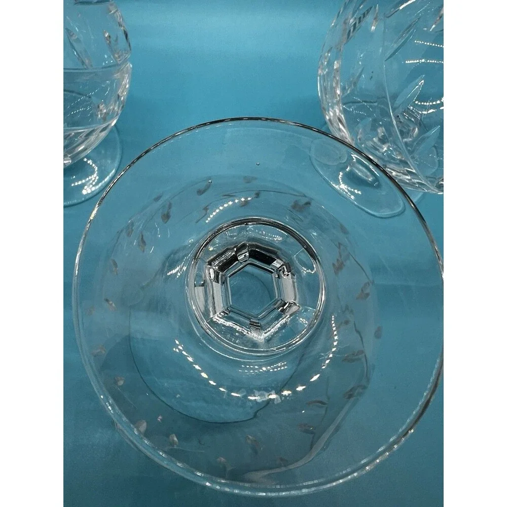 3 Towle Crystal Infatuation Brandy Snifter Clear Cut 5 1/4